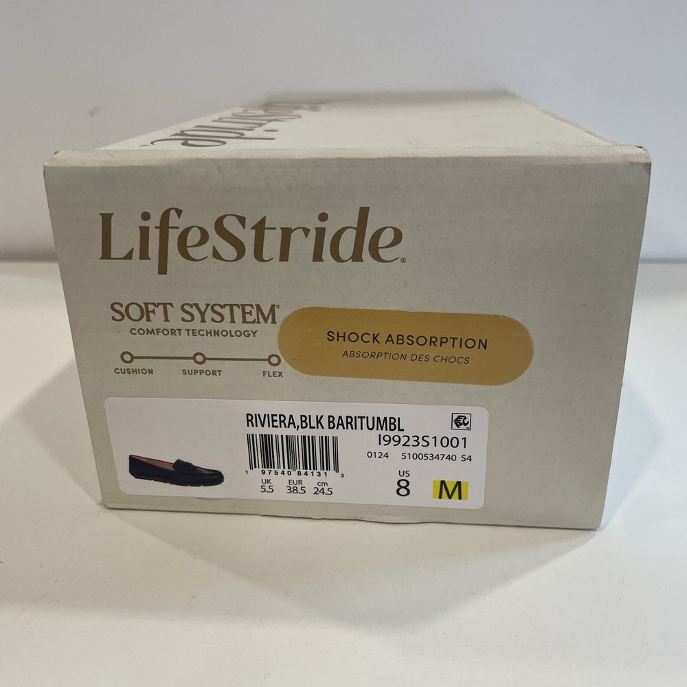 LifeStride Black Riviera Loafers Women's Size 8 Comfort Cushion Supportive Shoes - Picture 8 of 8